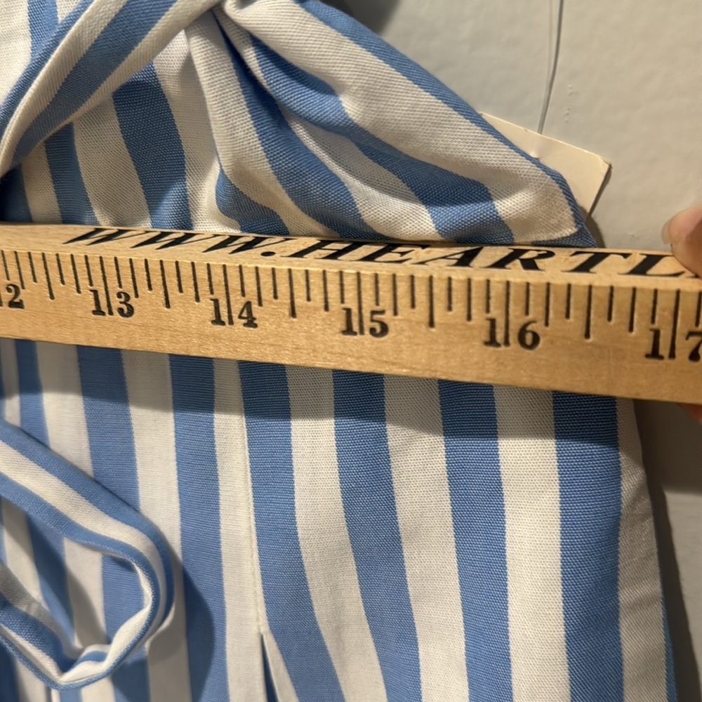 Talbots Women's Dress Blue and White Striped Midi Summer New With Tags Sz 12 - Picture 11 of 11